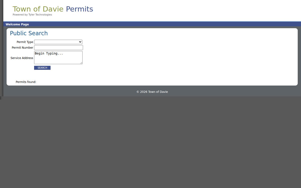 Davie residents directory permit address search