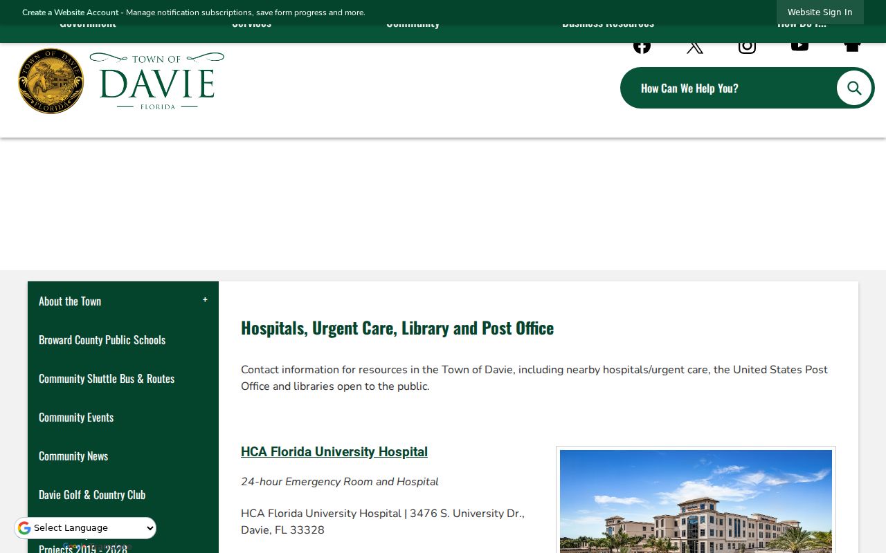 Davie ZIP code directory local post office list